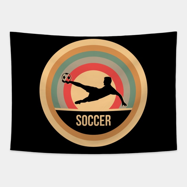 Retro Vintage Soccer Gift For Soccer Players Tapestry by OceanRadar