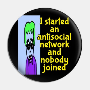 antisocial network tee Pin