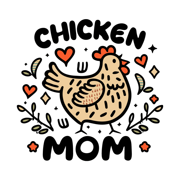 Cute "Chicken Mom" T- Shirt, Perfect Animal Lover Present, Farm Life Apparel, Chicken Lover Gift, Chicken Lady Top by Indigo Lake