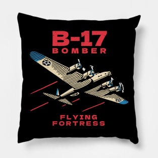 B-17 Bomber WW2 Plane Retro Pillow