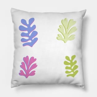 Danish Pastel Aesthetic Matisse Inspired Cut Outs Pillow