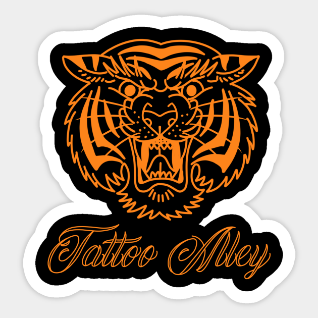Tattoo Alley tiger - Tattoo Shop - Sticker | TeePublic Tattoo Alley tiger - Tattoo Shop - Sticker | TeePublic