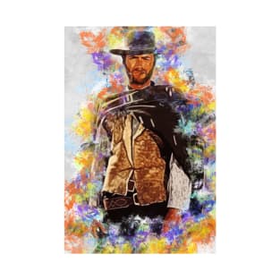 ✪ A Tribute to Clint Eastwood ✪ Abstract Portrait T-Shirt