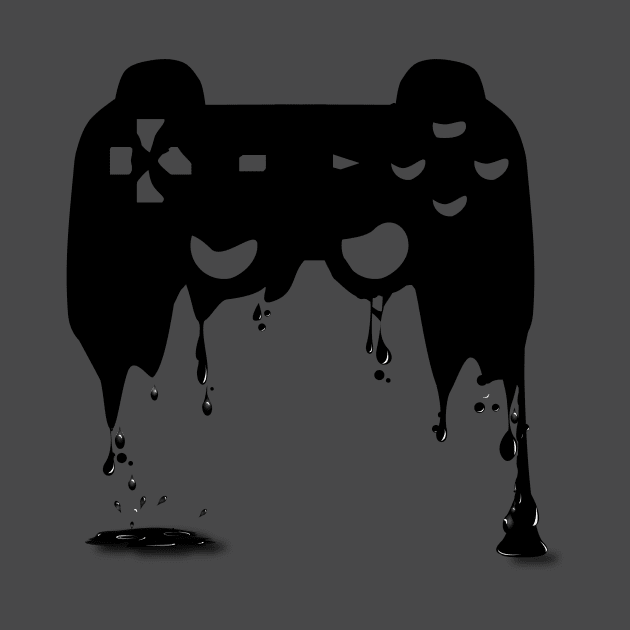 Melting Gaming Controller T-Shirt by R2BH