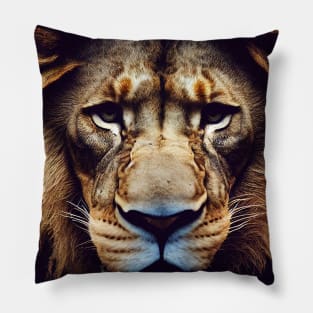 The great and strong lion portrait Pillow