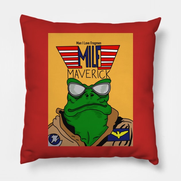 Maverick M.I.L.F. Pillow by Cassie’s Cryptid Land