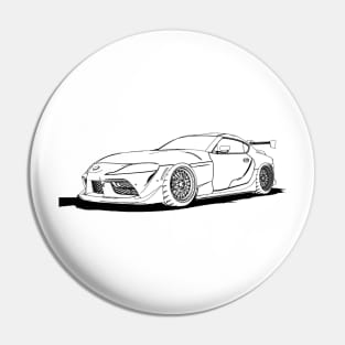 Supra JDM Wireframe Front Drawing Pin