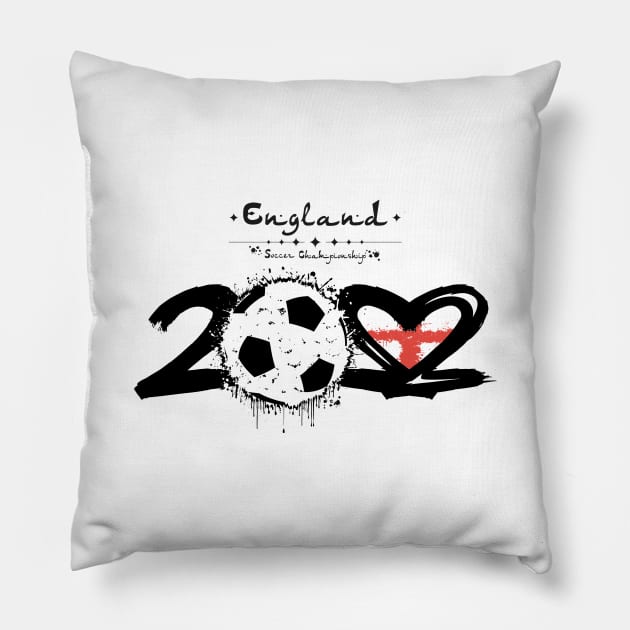 England World Cup 2022, English Football Soccer England Flag Soccer Team 2022 Pillow by Printofi.com
