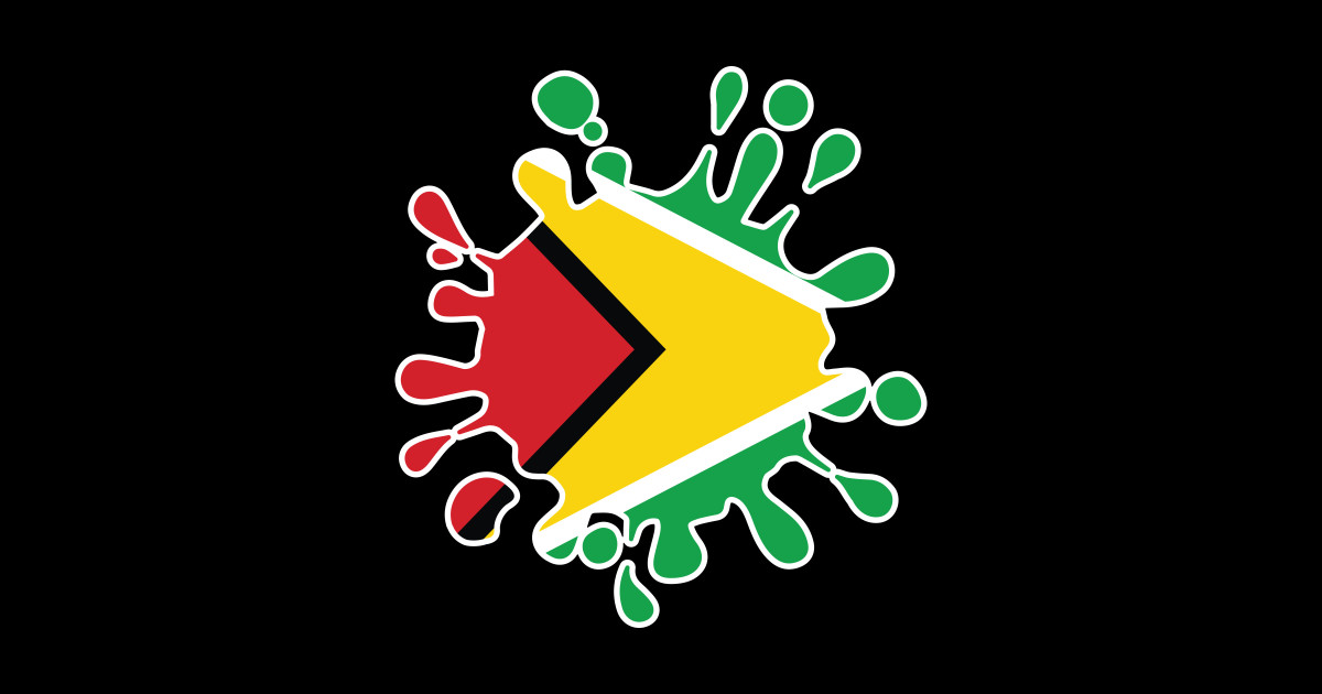 Guyana National Flag Paint Splash Guyana National Flag Products