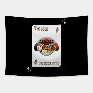 Fake Friends Tattoo Design Tapestry