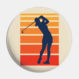 Vintage Golf Silhouette Pin