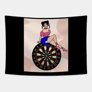 Dartboard Dart Player With Darts Arrows Tapestry