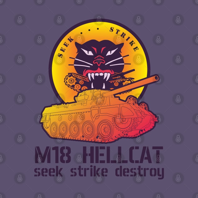 M18 Hellcat seek strike destroy in Synthwave style by FAawRay