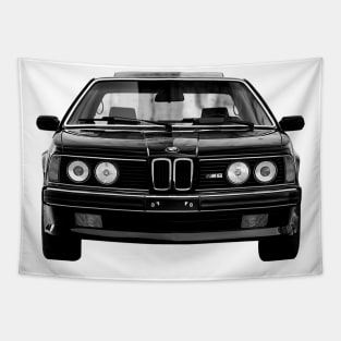 BMW M6 (1987–1989)  Cars Form Black Design Tapestry