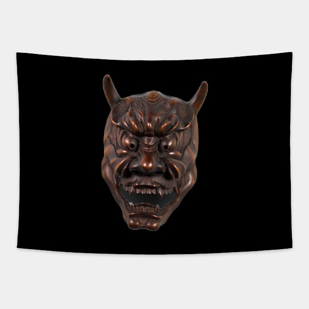 Netsuke of Noh Mask Tapestry by ArianJacobs