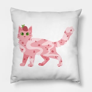 Strawberries and Cream Cat Pillow