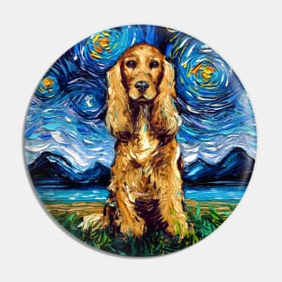 Golden Cocker Spaniel Night Pin