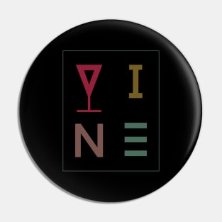 Wine text tipography design Pin