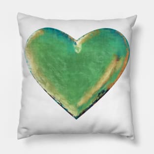 Green Heart Pillow