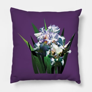 Irises - White Irises Pillow