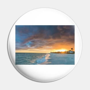 Sunset Clouds Over The Gulf Of Mexico On Sanibel Island Pin