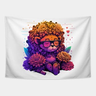 Sleepy Lion Tapestry