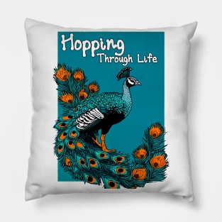 Hopping through life Pillow