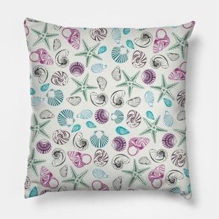 Pastel seashell pattern Pillow