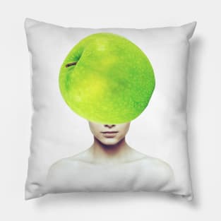Apple head portrait Pillow
