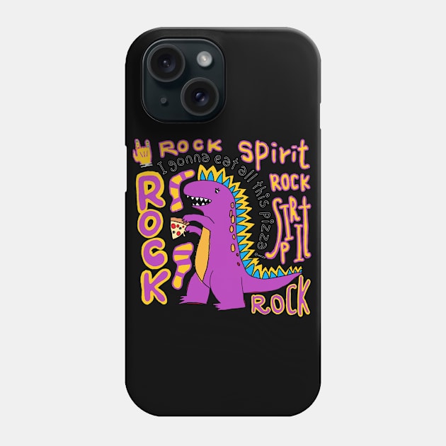 rock spirit, dinosaur Phone Case by zzzozzo