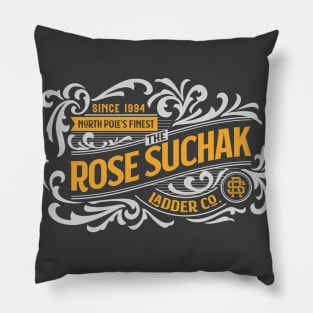 The Rose Suchak Ladder Co. (Silver and Gold on Asphalt) Pillow