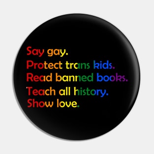 say gay protect trans kids read books Pin
