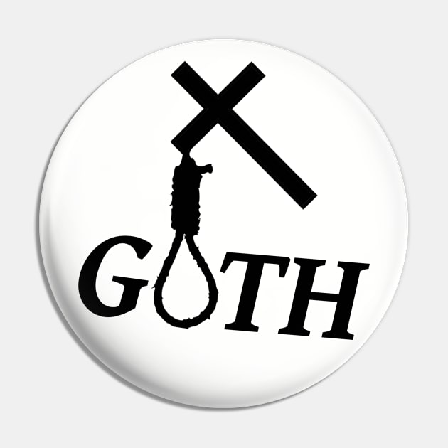 Goth hangs on the cord, Gothic fashion Pin by SpassmitShirts