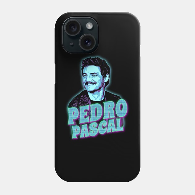 pedro pascal - neon wave Phone Case by LAKOSH