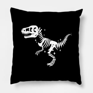 t-rex skeleton Pillow