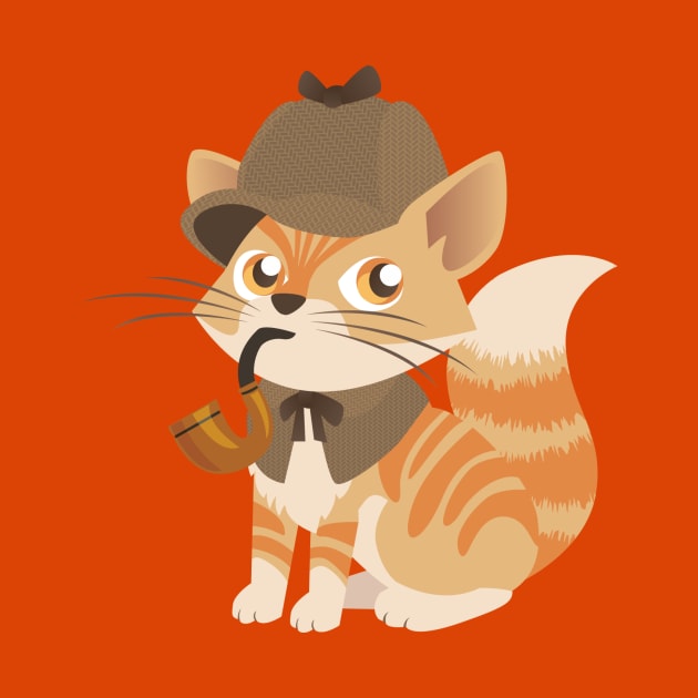 Sherlock Holmes Kitten by cartoonowl