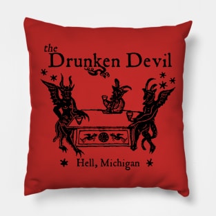 drunken devil bar Pillow