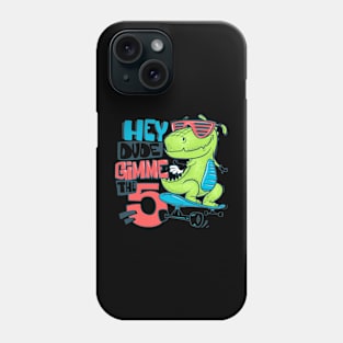 skateboard dinosaur Phone Case