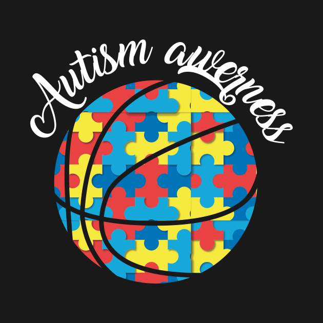 Autism Awareness Basketball Shirt, Basketball Puzzle Shirt, Basketball Autism Mom Shirt, Mental Health Shirt For Women,Autism Game Day by GShow
