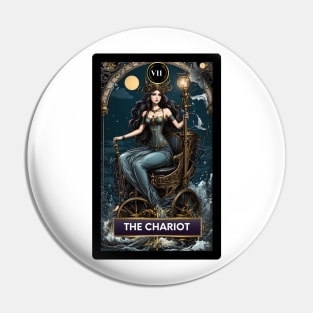 The Chariot Mermaid Tarot Card Pin