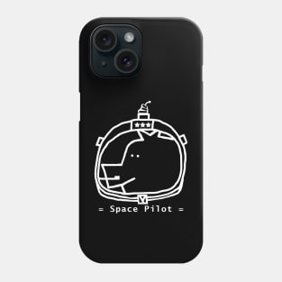 White Line Space Pilot Astronaut Pig Portrait Phone Case