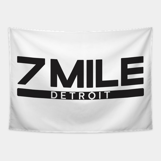 7 Mile Detrtoit v.2 Black Tapestry by Blasé Splee Design : Detroit