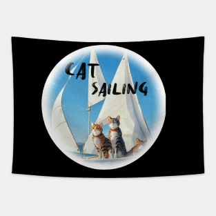 Cat Sailing Tapestry