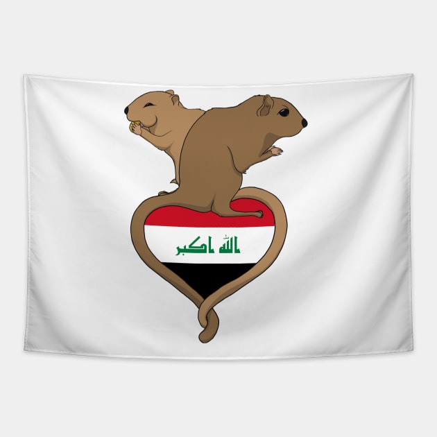 Gerbil Iraq (Light) Tapestry by RampArt