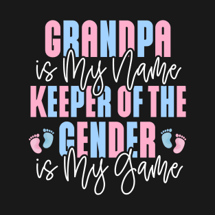 Grandpa Keeper of the Gender Reveal Boy or Girl T-Shirt