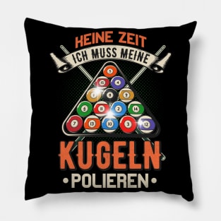 Kugeln Polieren Billard Pool lustiger Spruch Hobby Pillow