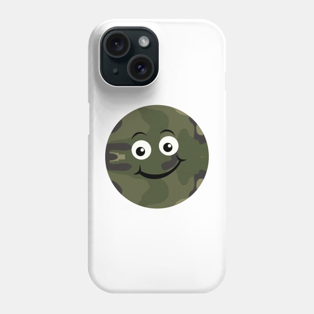 Emoji Green camouflage Phone Case by Aurealis