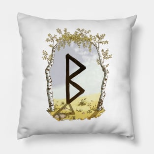 rune berkana - magical symbol Pillow