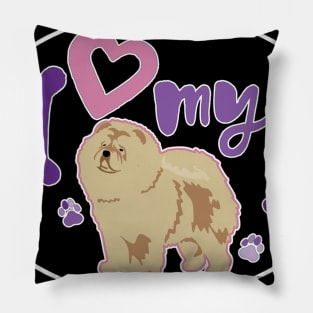 I Love My Chow Pillow