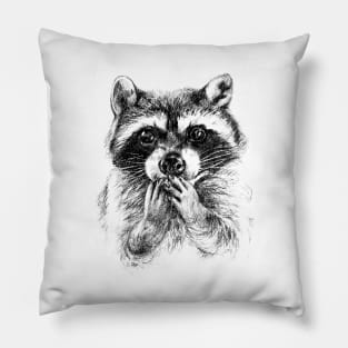 Surprised raccoon Pillow